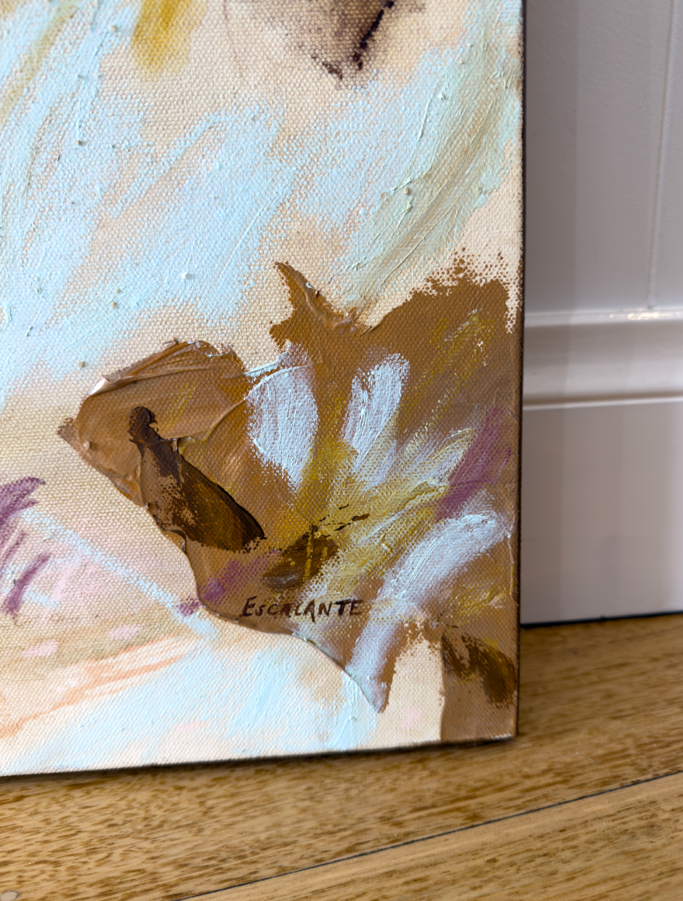 Sunburnt Ground Feathered Trace original Australian landscape painting by Anakita Escalante