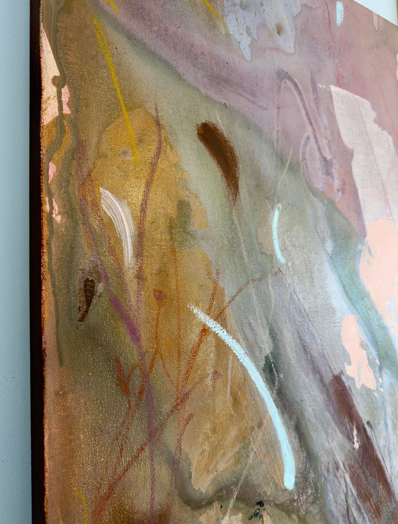 Bloom in Ember original floral abstract painting by Australian artist Anakita Escalante