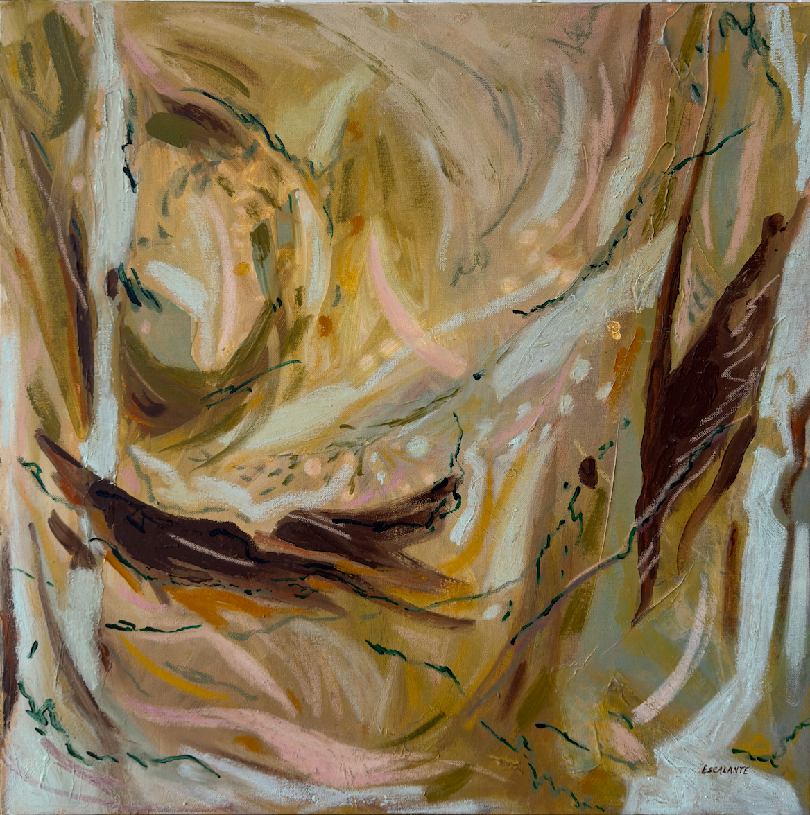 Gumleaf Drift original Australian abstract painting by Anakita Escalante
