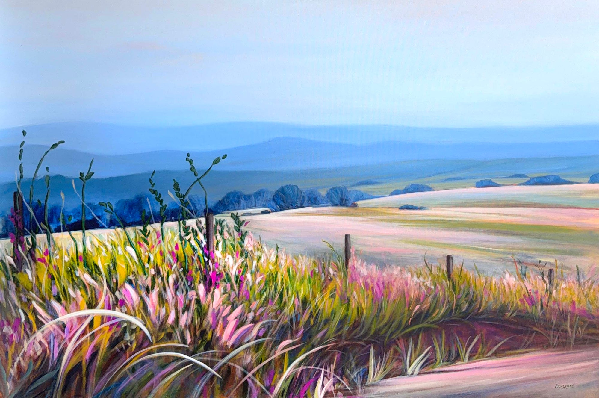 Soft Horizon original Australian landscape painting by Anakita Escalante
